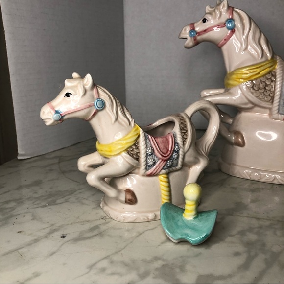 Vintage Heritage Mint - Carousel Horse Teapot Set with Creamer and Sugar Bowl - Picture 3 of 17